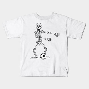 'Skeleton Flossing with Soccer Ball' Costume Halloween Kids T-Shirt